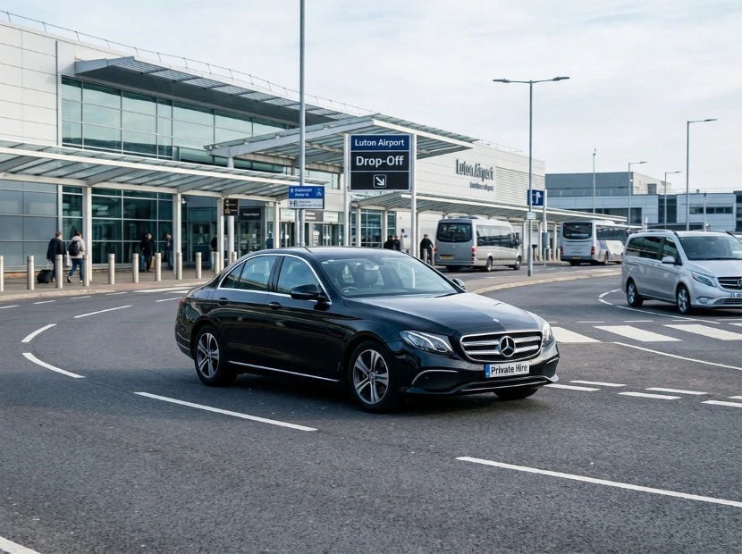 car leaving luton airport