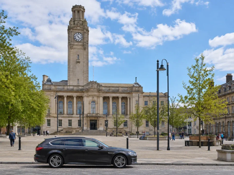 Executive estate car outside Barnsley Town Hall