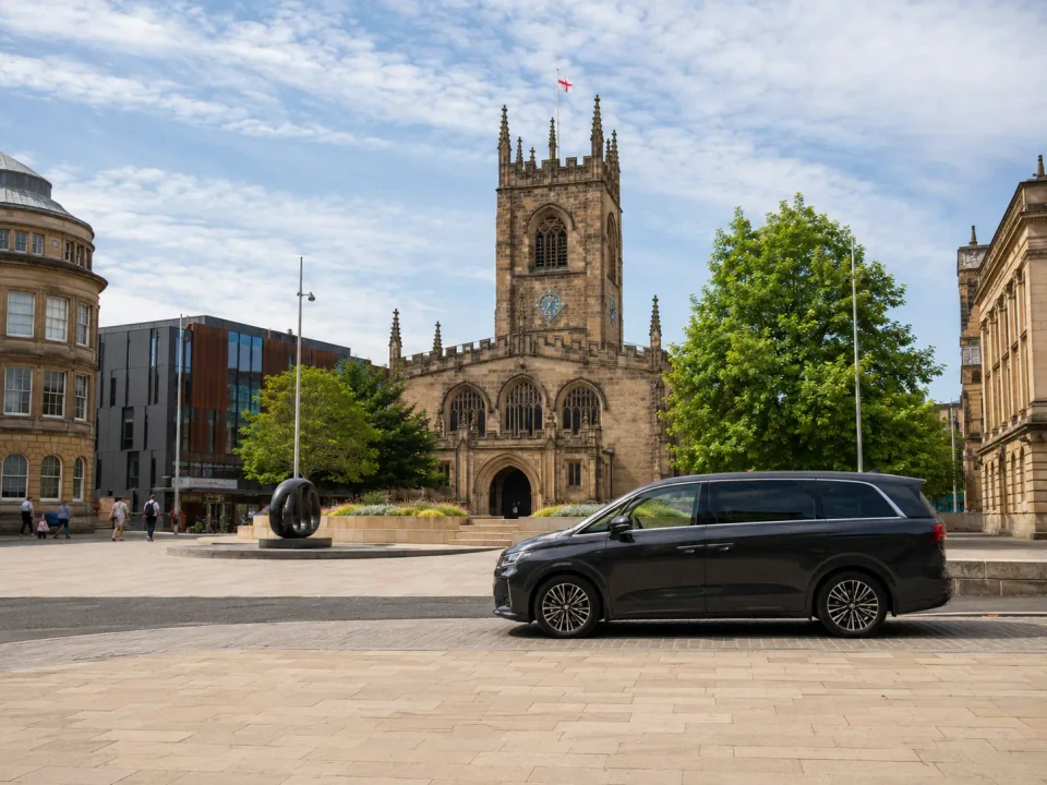 Premium people carrier outside Blackburn Cathedral