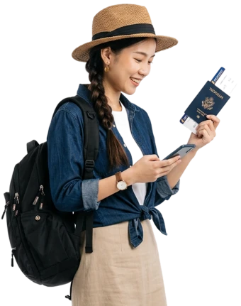 happy traveler