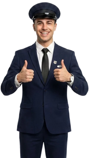 smiling chauffeur
