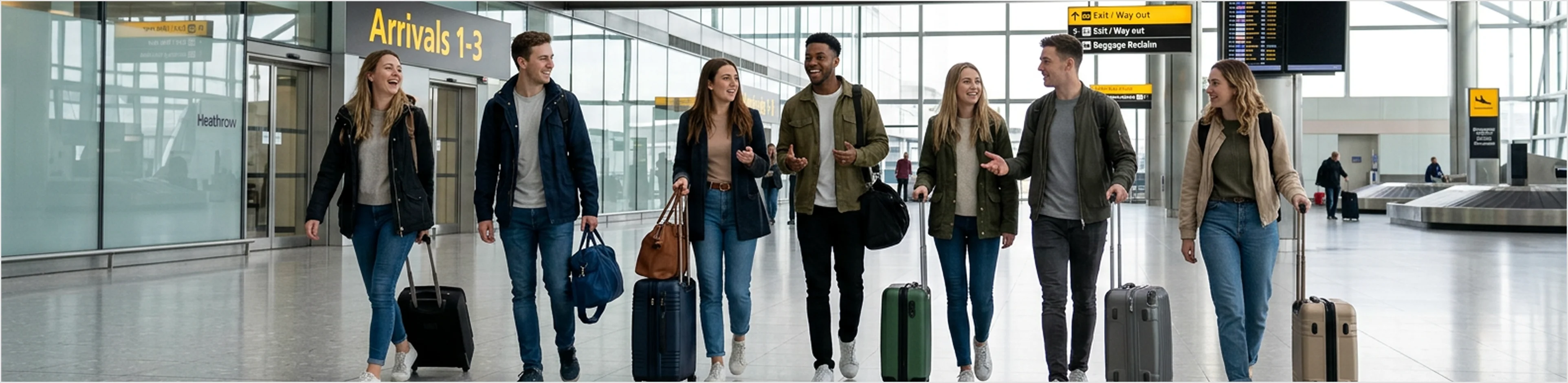image of young travellers group